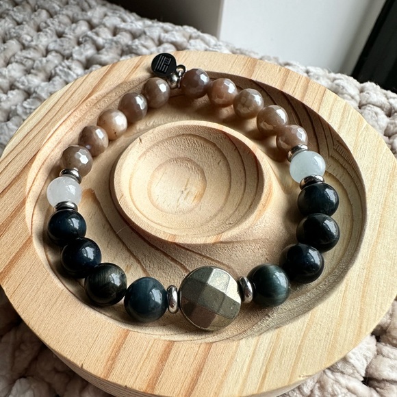 Dark Blue Tiger Eye Tjazelle One of a Kind - Picture 1 of 2